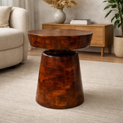 Albany Rustic Drum Side Table