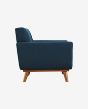 Modern Single Fabric Sofa Chair with Wooden Legs