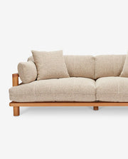 Wooden Frame Sofa Chair with Plush Cushion Seat