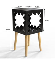Square Bookcase Nightstand Side End Table