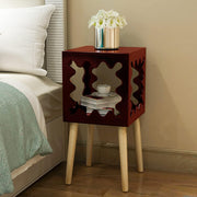 Square Bookcase Nightstand Side End Table