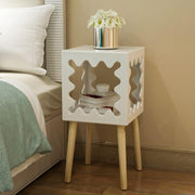 Square Bookcase Nightstand Side End Table