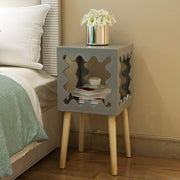 Square Bookcase Nightstand Side End Table