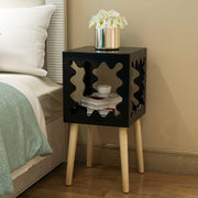 Square Bookcase Nightstand Side End Table