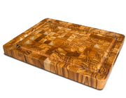 Durable Acacia Wooden Chopping Board with Juice Groove – Large End Grain Carving & Cutting Board (16” x 12” x 1.5”)