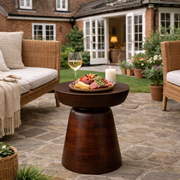 Albany Rustic Drum Side Table