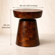 Albany Rustic Drum Side Table