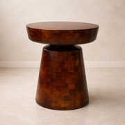 Albany Rustic Drum Side Table