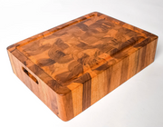 Premium Teak End Grain Cutting Board – Extra Thick Butcher Block (16″ × 12″ × 4″)