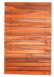 Premium Teak Wood Shower Mat – Foldable & Water-Resistant Bath Mat for Indoor & Outdoor Spa Use