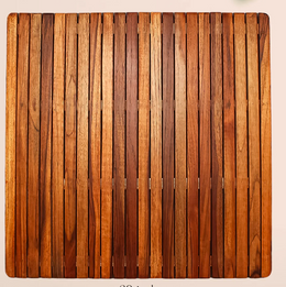 Premium Teak Wood Shower Mat – Foldable & Non-Foldable, Non-Slip Water-Resistant Bath Mat for Indoor & Outdoor Spa Use